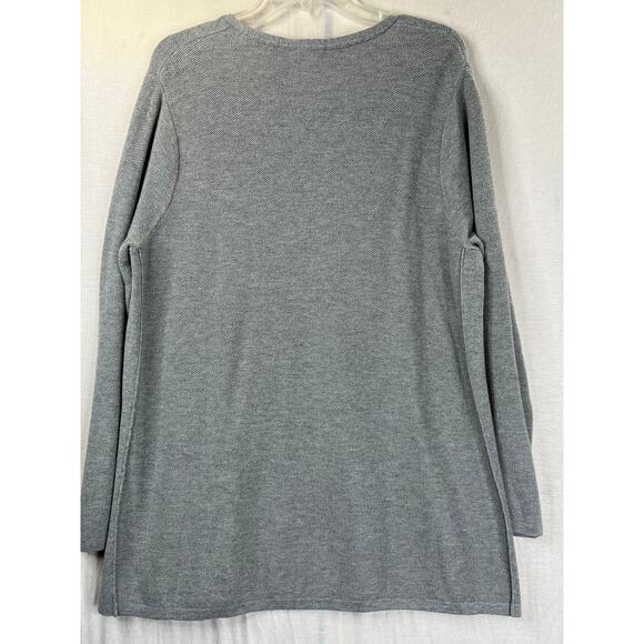 EUC J.Jill women's textured wool/silk blend sweater, light gray, size XL - Picture 7 of 9